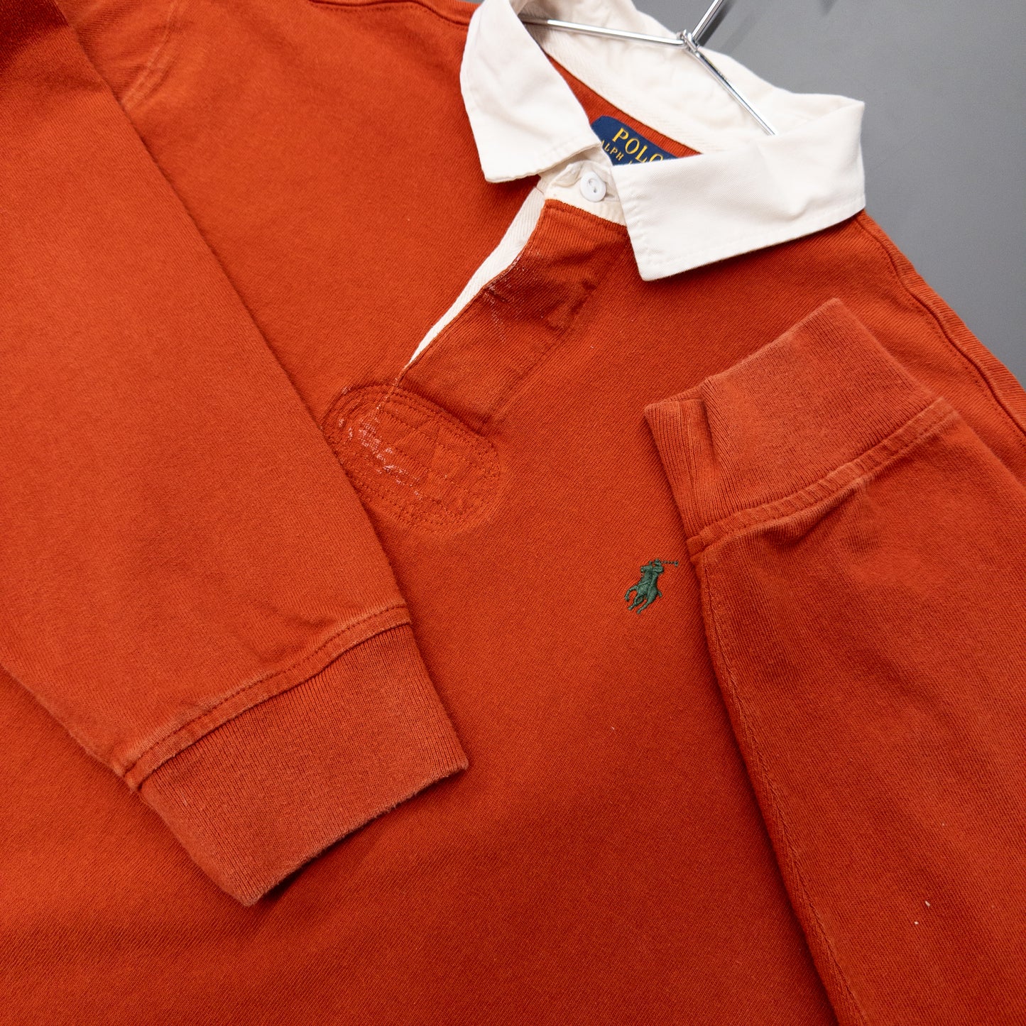 Polo Ralph Lauren Orange Long Sleeve Polo Shirt - XL