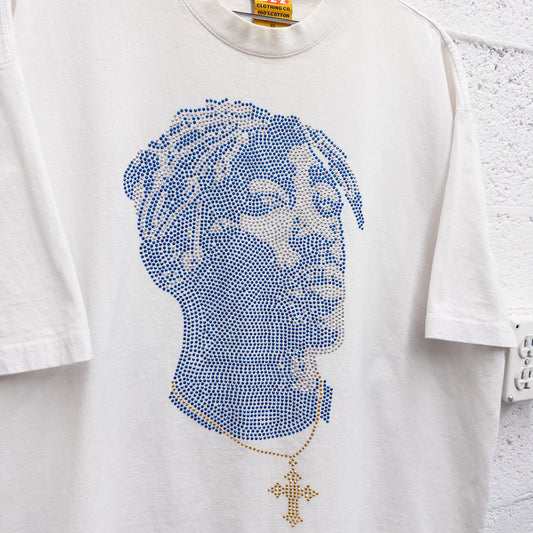 Vintage 2000s Tupac Rhinestone Tee - XL