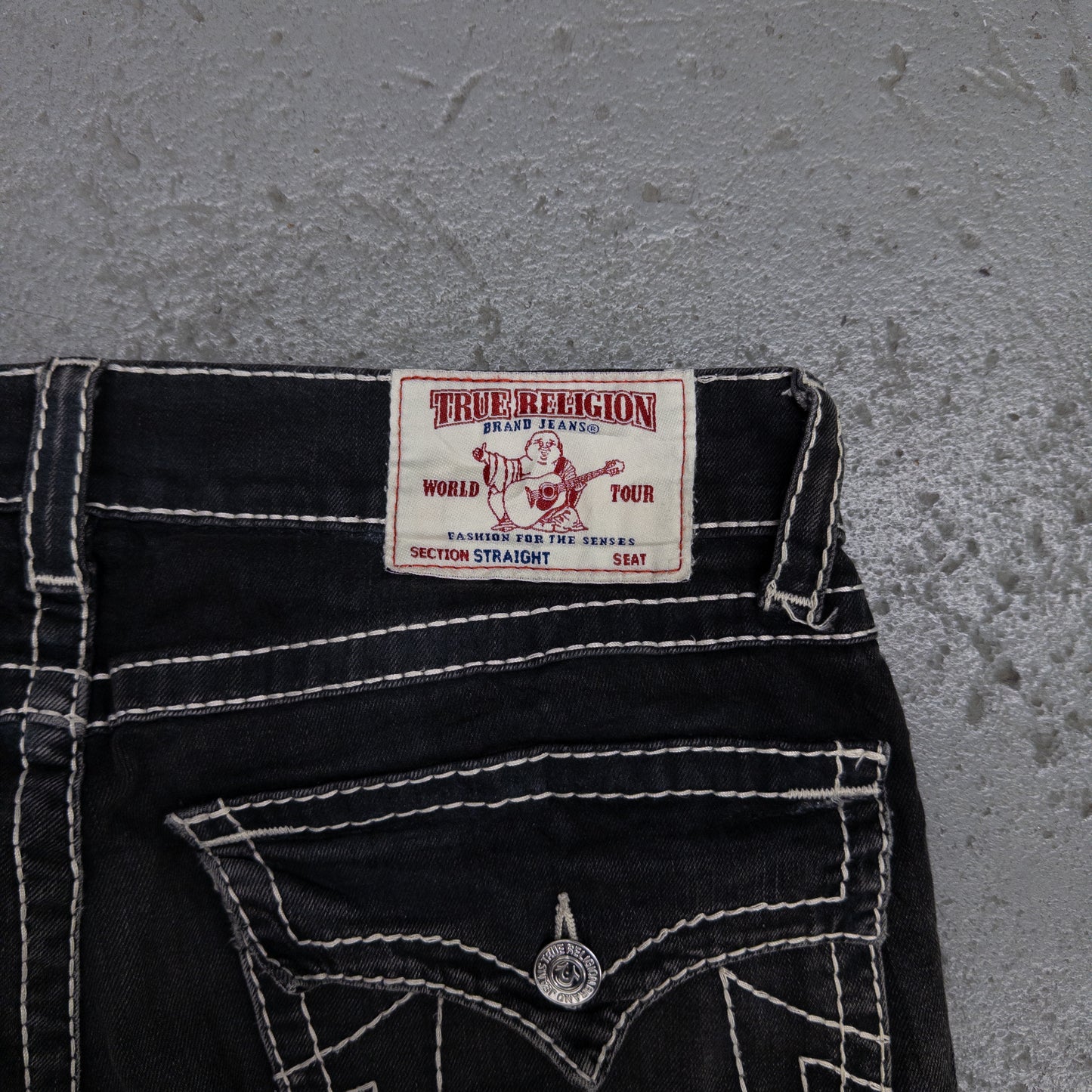 True Religion Black Denim Men's Jeans - 34