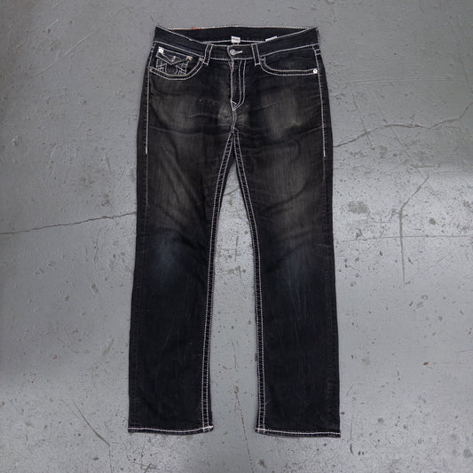 True Religion Black Denim Men's Jeans - 34