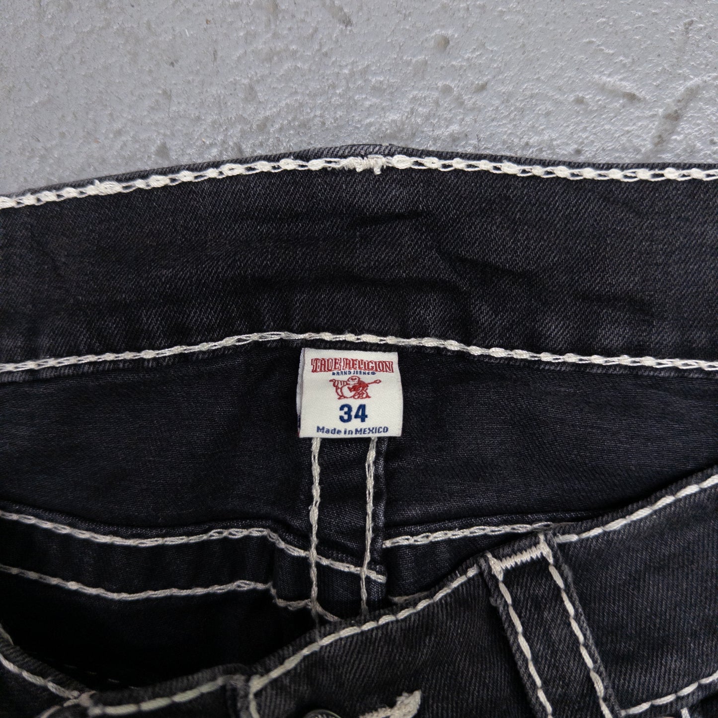 True Religion Black Denim Men's Jeans - 34