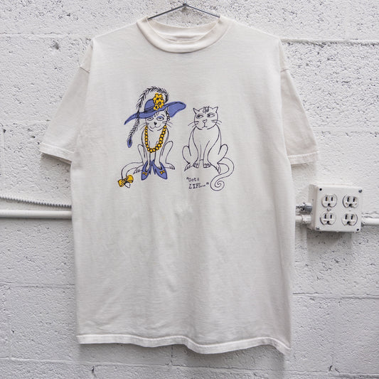 Vintage 90s Get A Life Cat Tee - XL