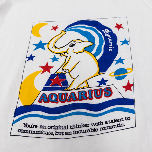 Vintage 90s Aquarius Zodiac Sign Tee - OS