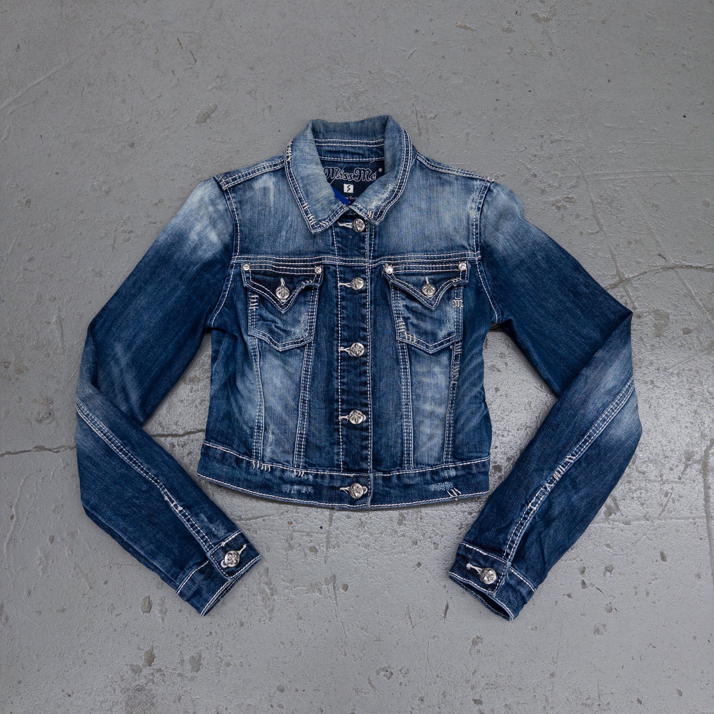Vintage 2000s Miss Me Women's Denim Jacket - S