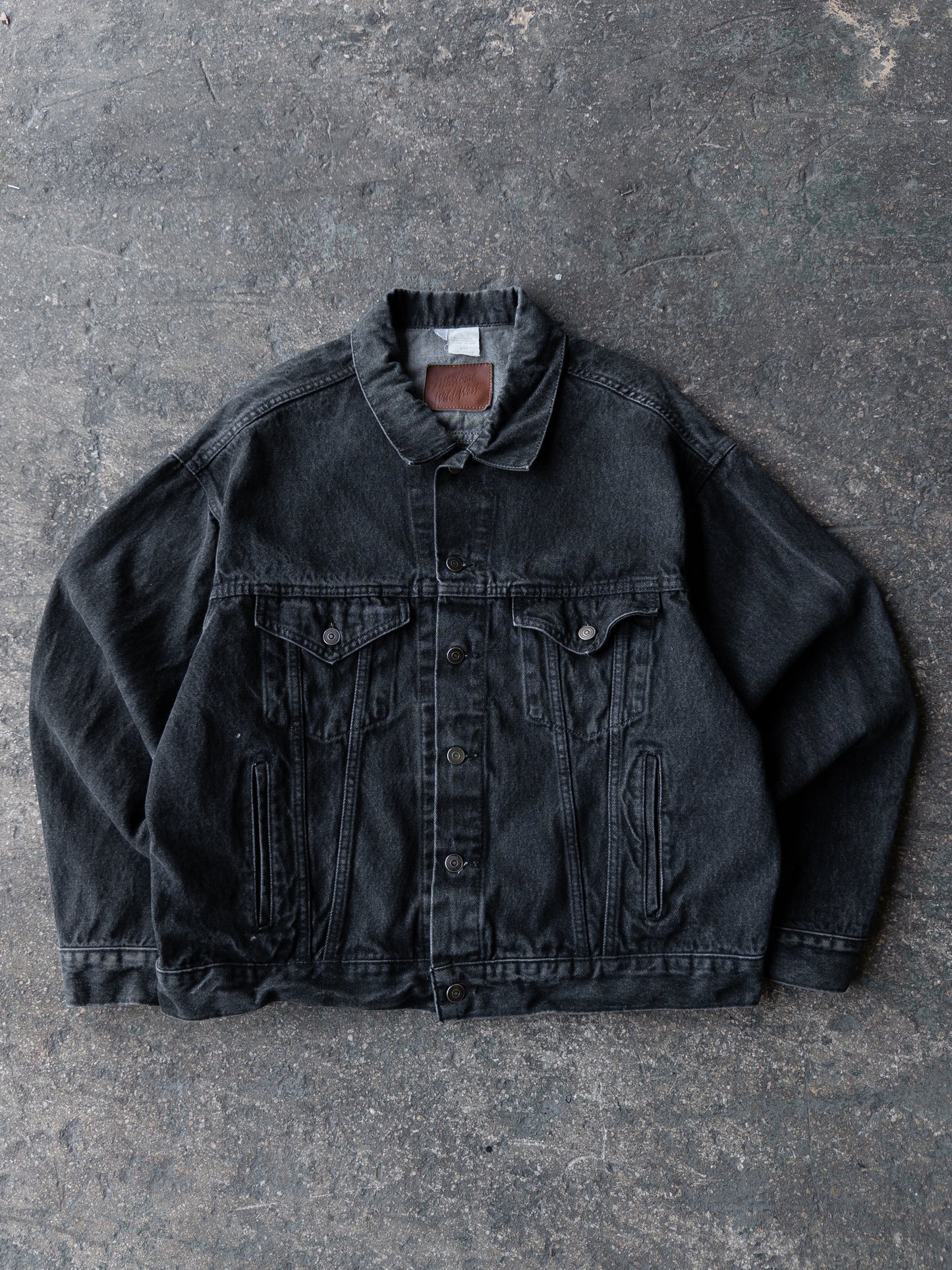 Vintage 90s Marlboro Wild West Cowboy Denim Jacket - Large