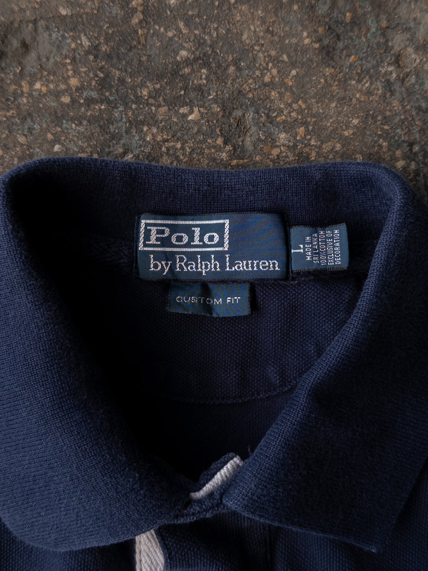 Vintage Polo Ralph Lauren Navy Blue Big Pony Shirt - Large