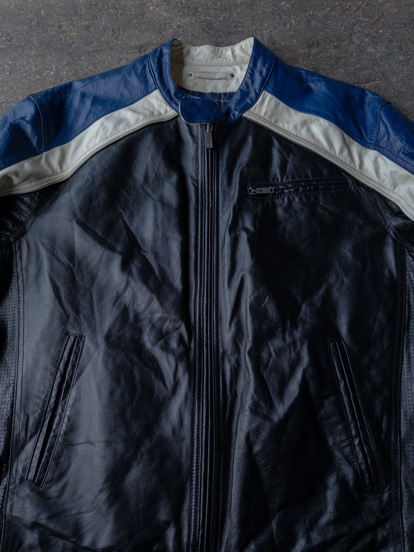 Vintage 90s Wilsons Leather Moto Racer Leather Jacket - XXL