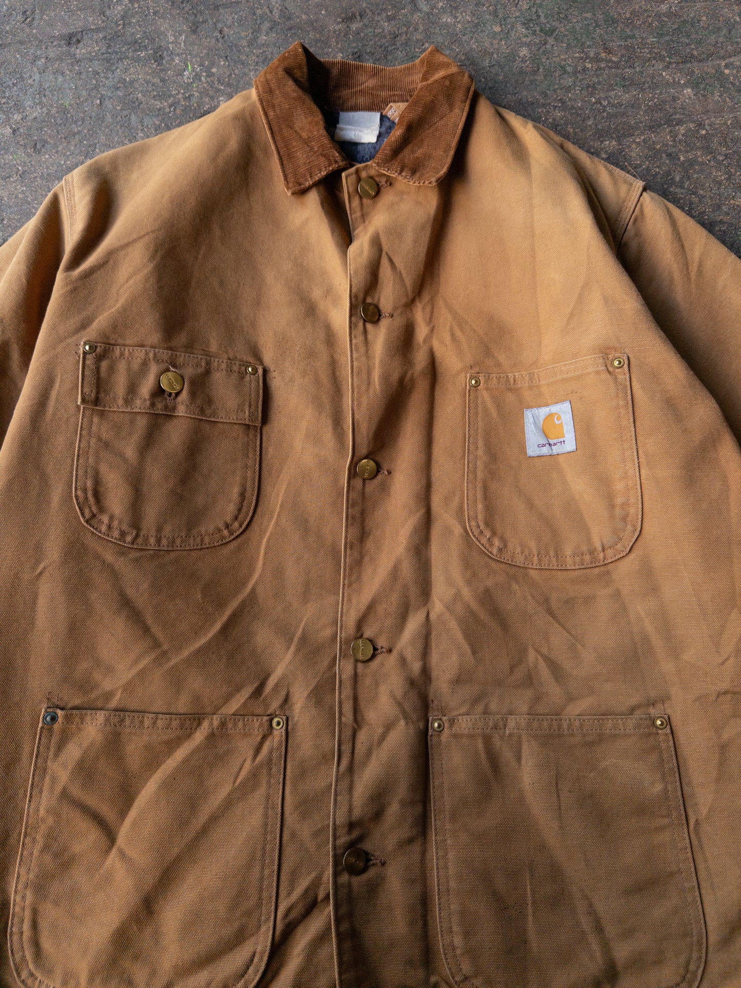 Vintage 90s Carhartt Blanket Lined Chore Coat - XL