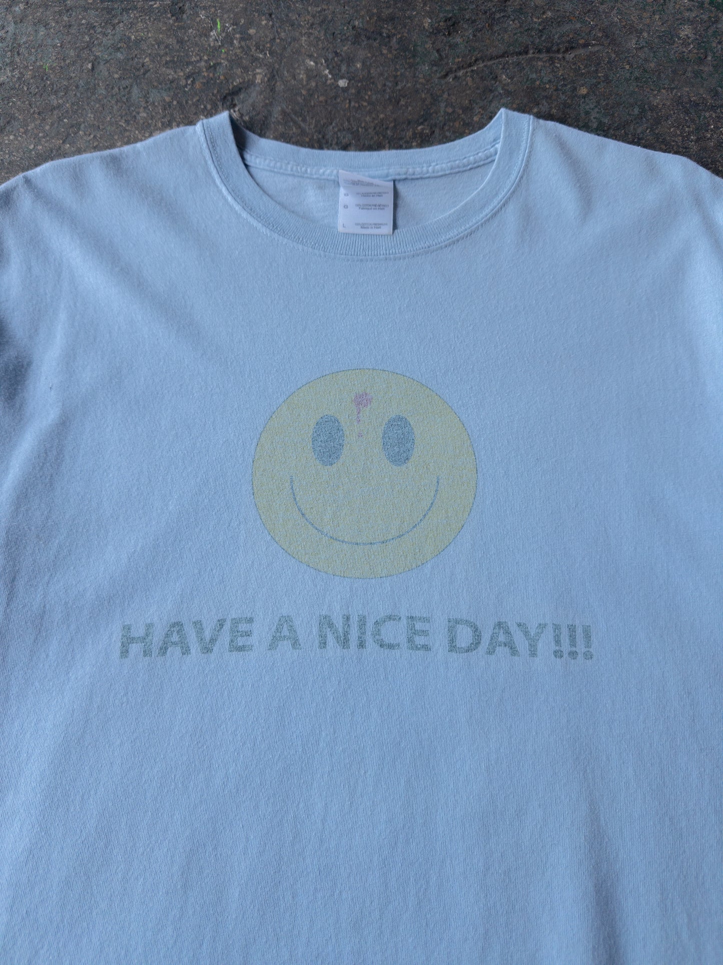 Vintage 2000s Smiley Face Headshot Tee - Large
