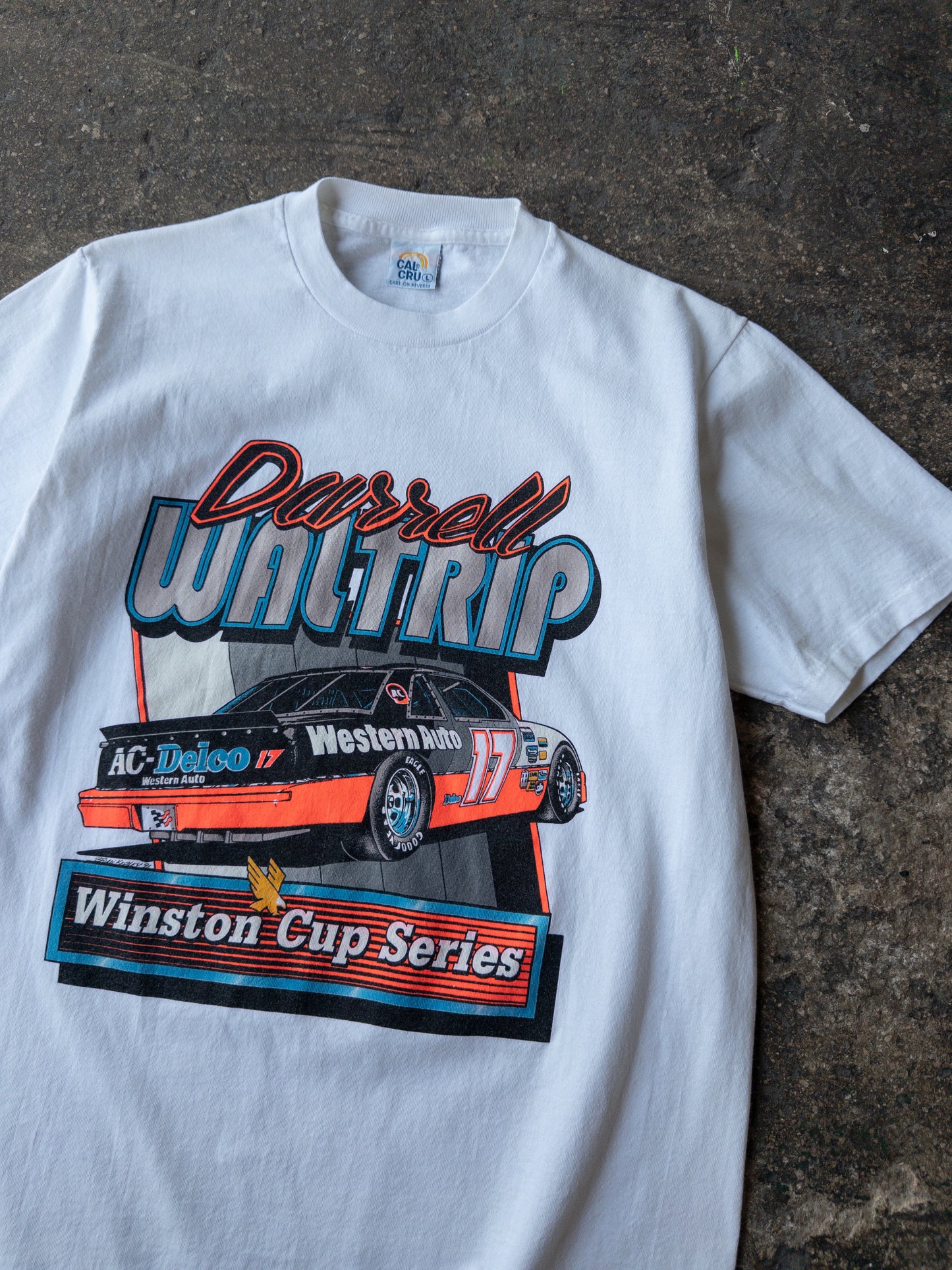 Vintage 90s Darrell Waltrip Winston Cup Series Racing Tee - Large