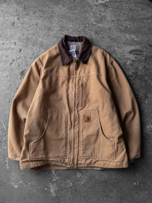 Vintage 2000s Carhartt Sherpa Lined Chore Coat - XL
