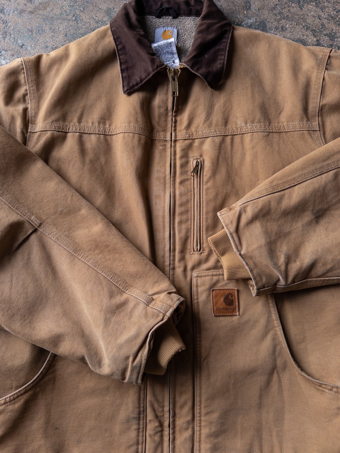 Vintage 2000s Carhartt Sherpa Lined Chore Coat - XL