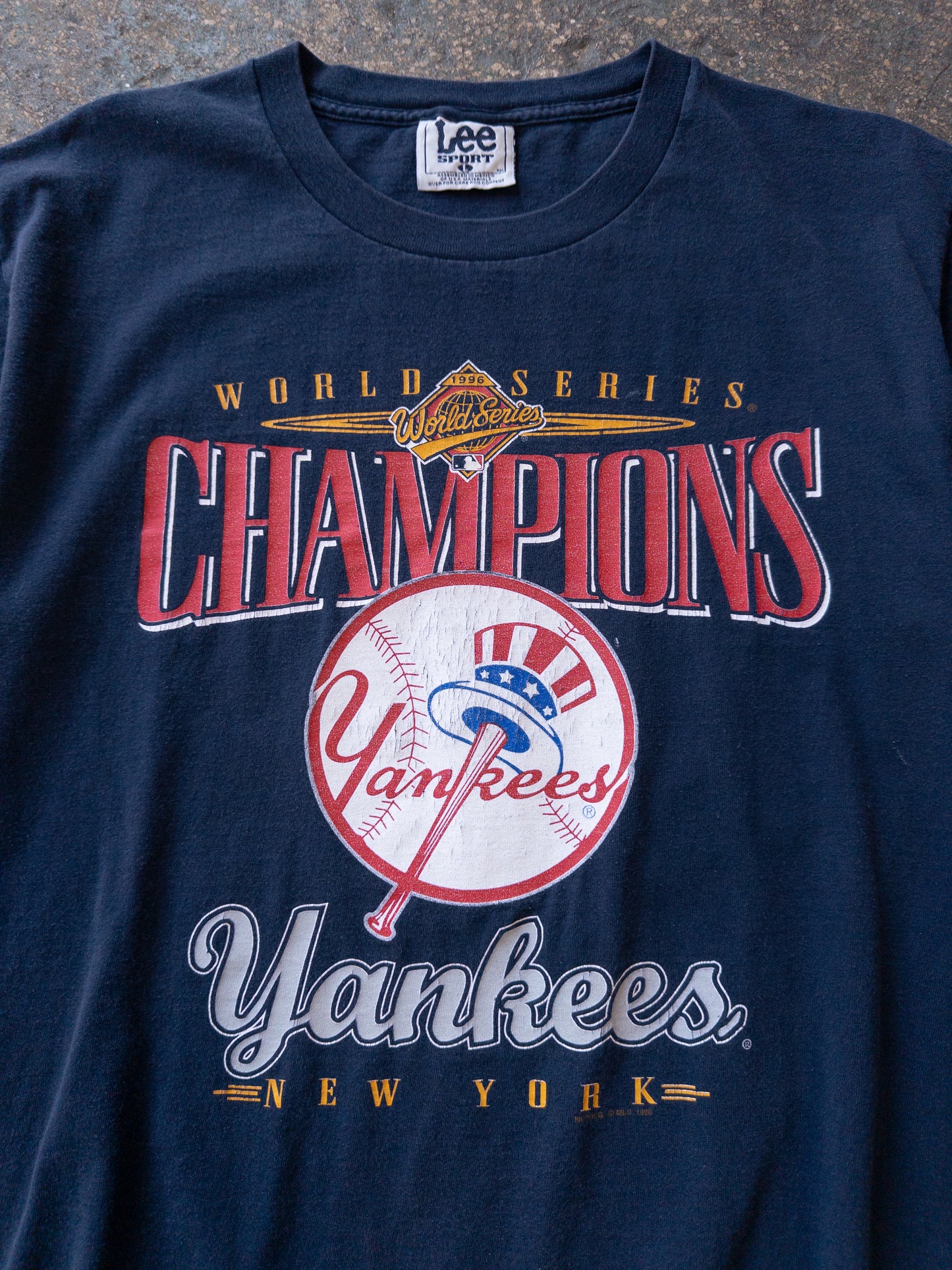 Vintage 90s New York Yankees World Series Tee - Large
