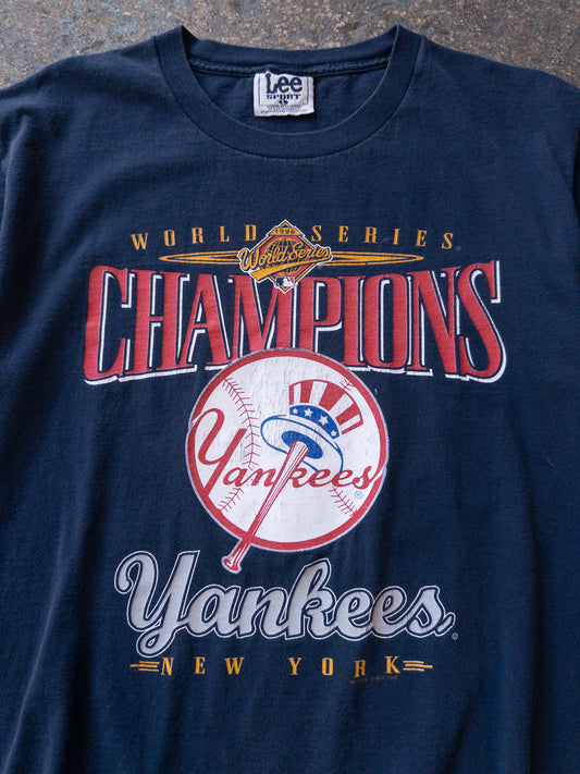 Vintage 90s New York Yankees World Series Tee - Large