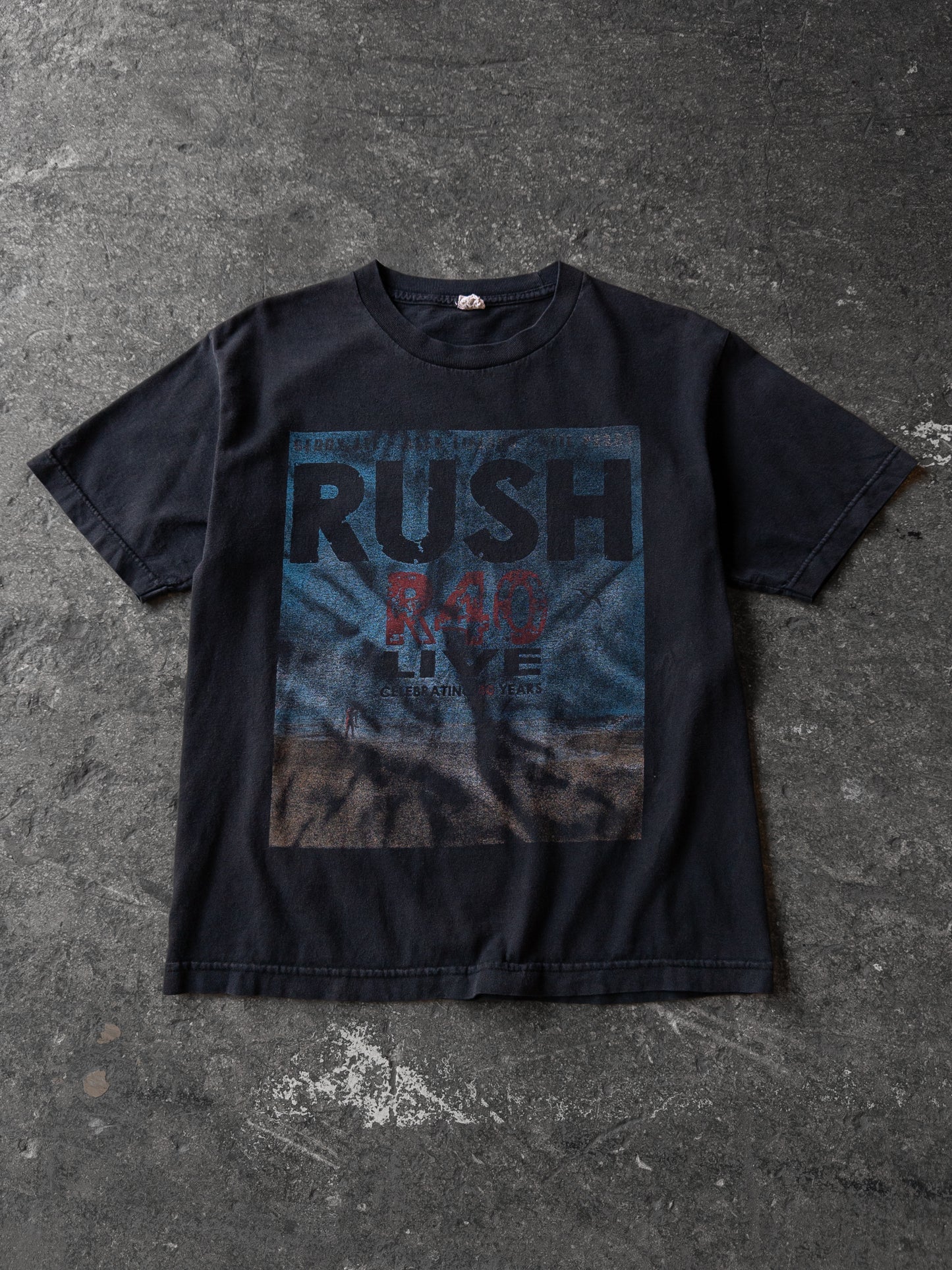 Rush R40 Anniversary Faded Band Tee - Medium