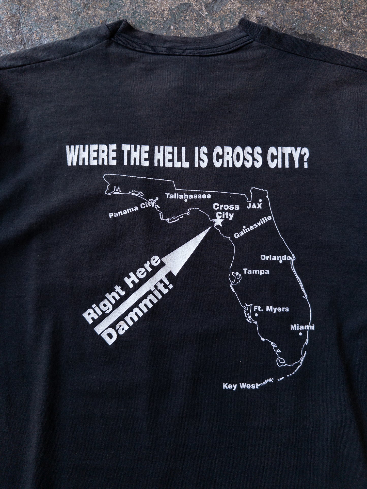 Vintage 90s Cross City Florida Tee - Large