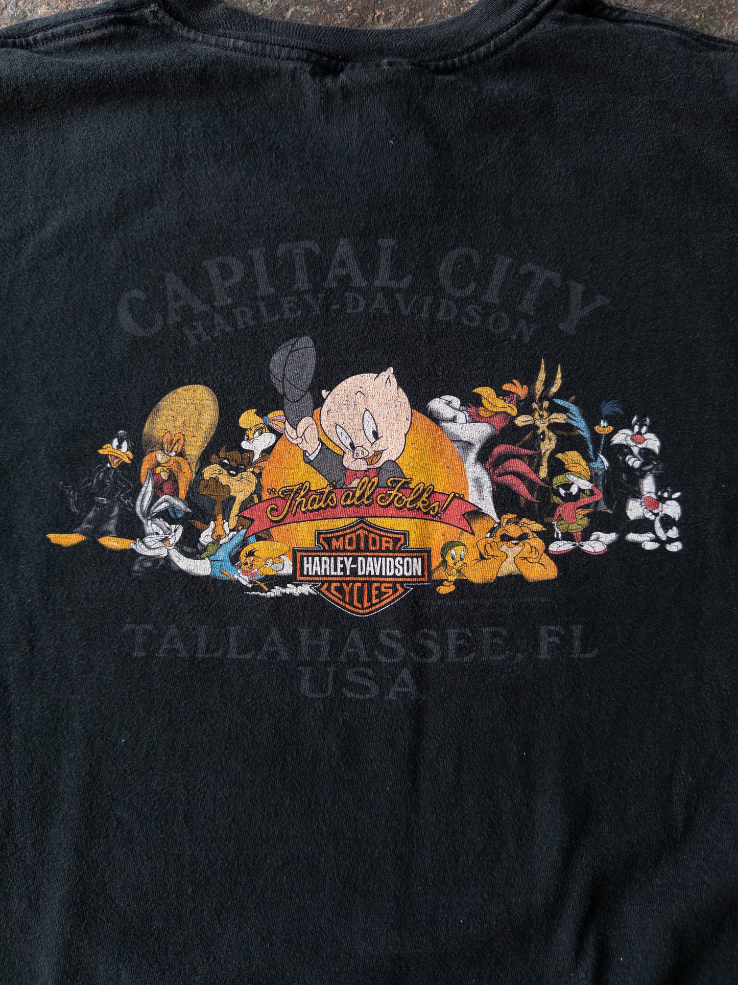 Vintage 2000s Harley Davidson Looney Tunes Tee - XL