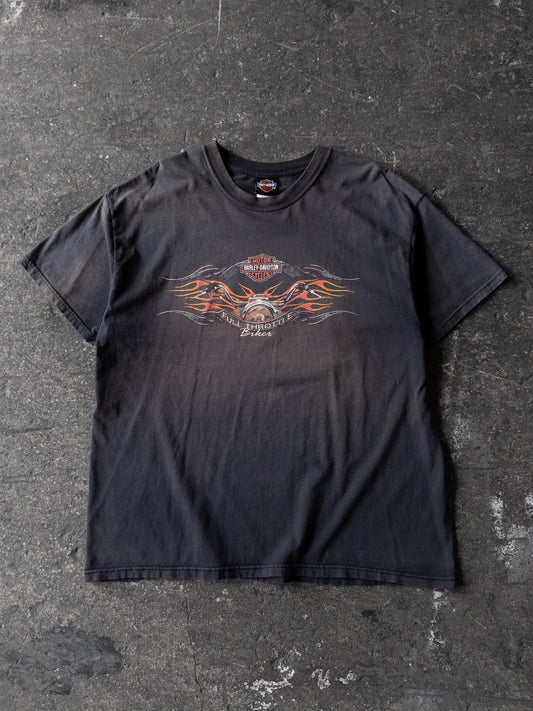 Vintage 2000s Harley Davidson Faded Flames Tee - XL