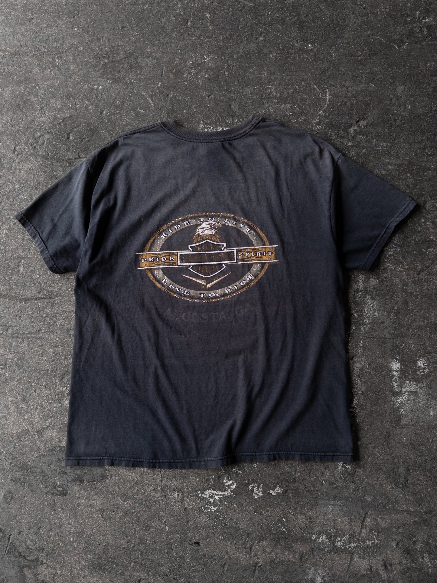 Vintage 2000s Harley Davidson Faded Flames Tee - XL