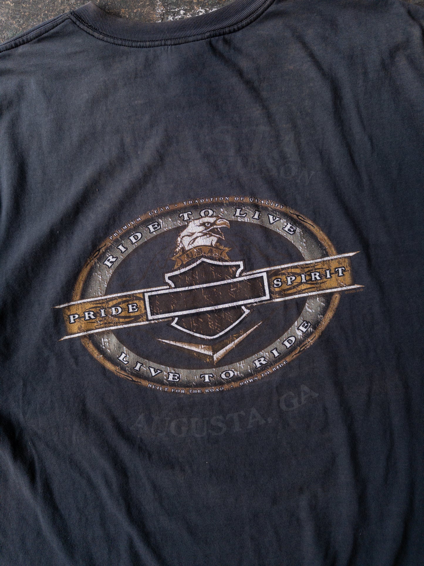 Vintage 2000s Harley Davidson Faded Flames Tee - XL