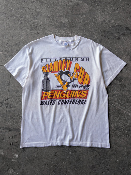 Vintage 90s Pittsburgh Penguins Hockey Tee - XL