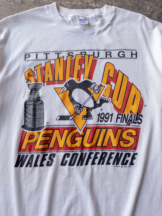 Vintage 90s Pittsburgh Penguins Hockey Tee - XL
