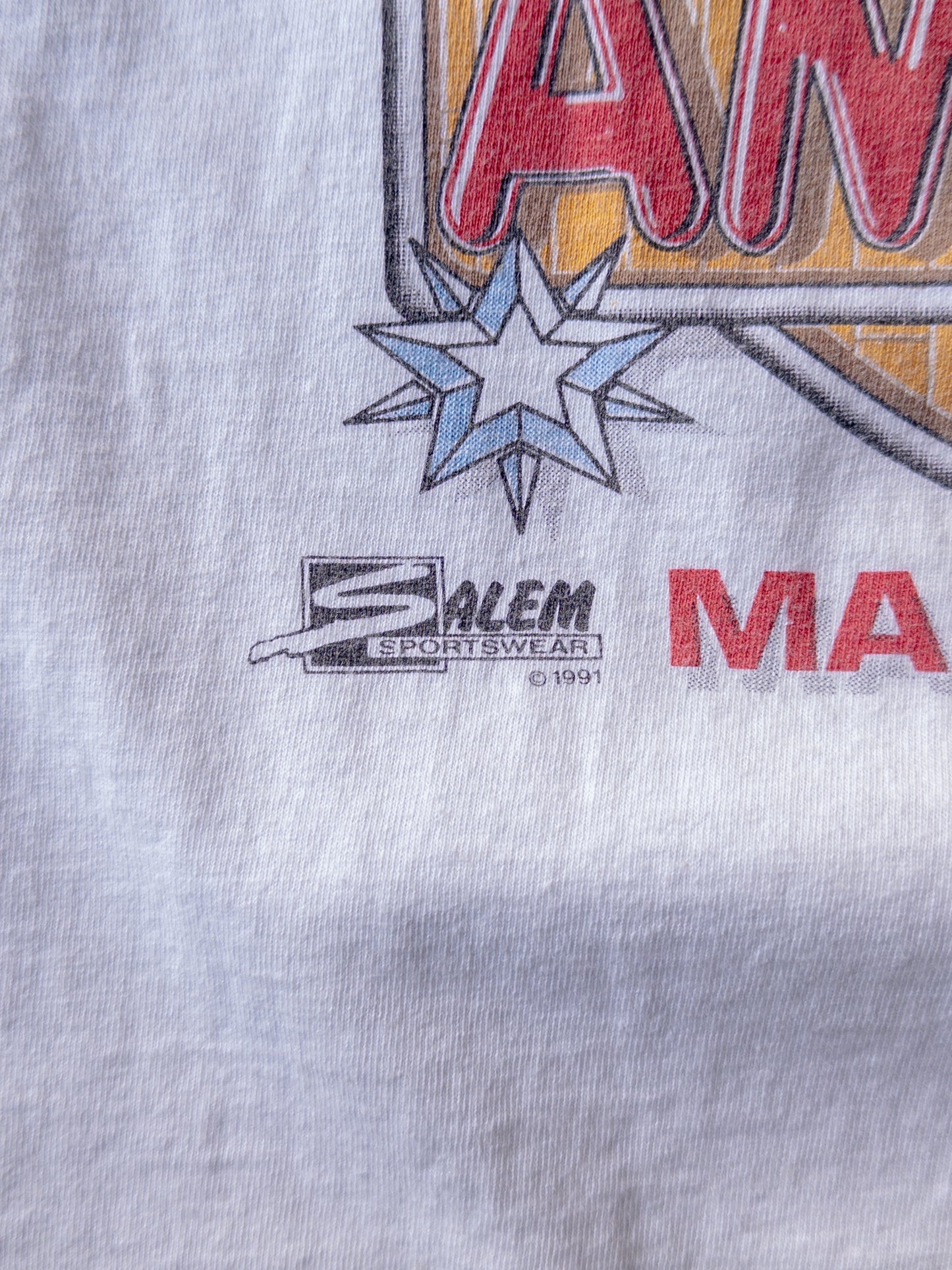 Vintage 90s Team USA Basketball Caricature Tee - XL