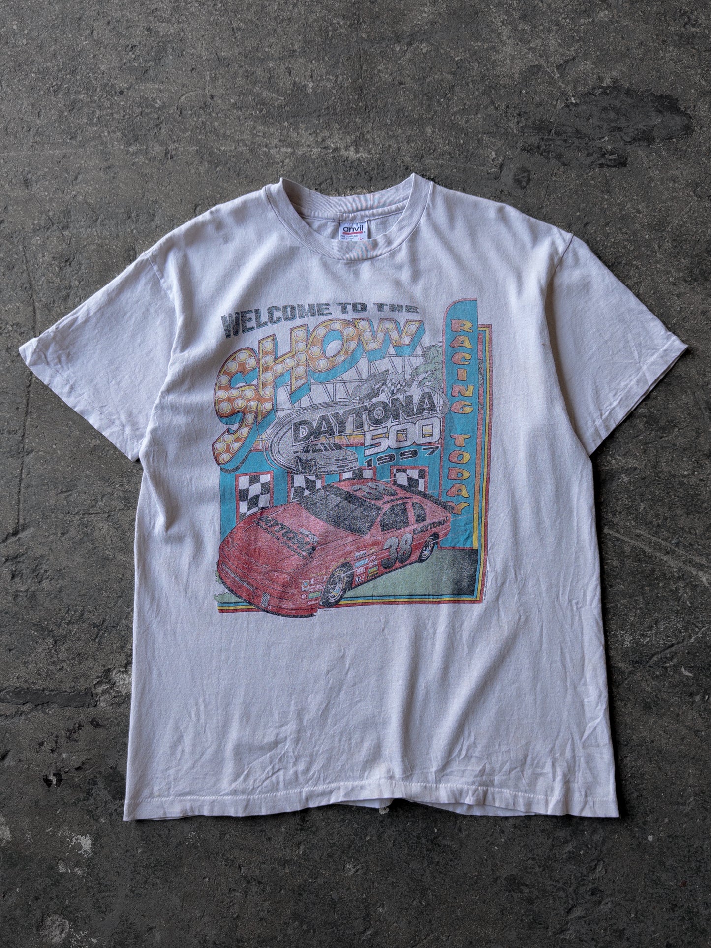 Vintage 90s Daytona 500 Racing Tee - Large