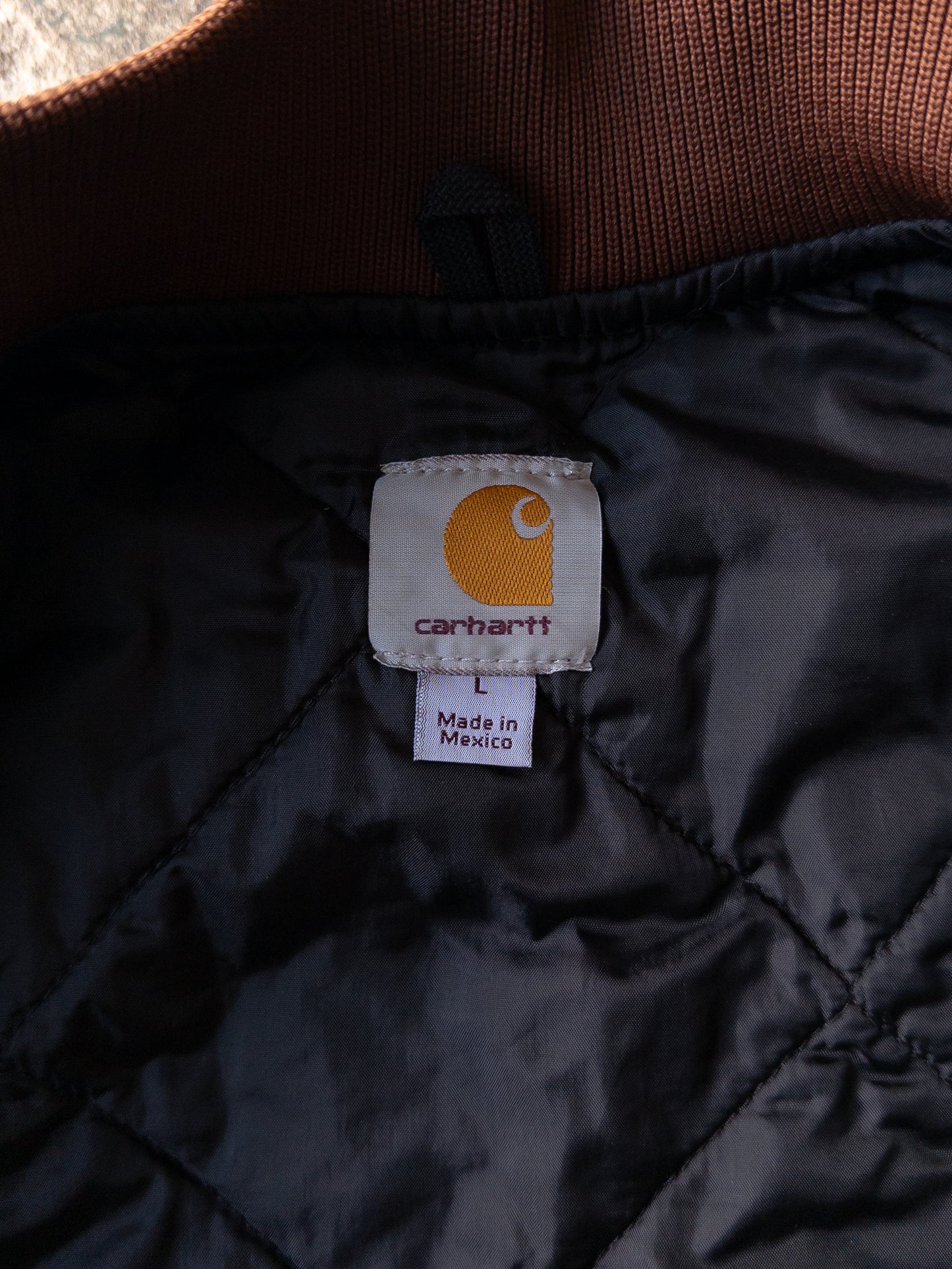 Carhartt Tan Canvas Quilt Lined Vest - Large