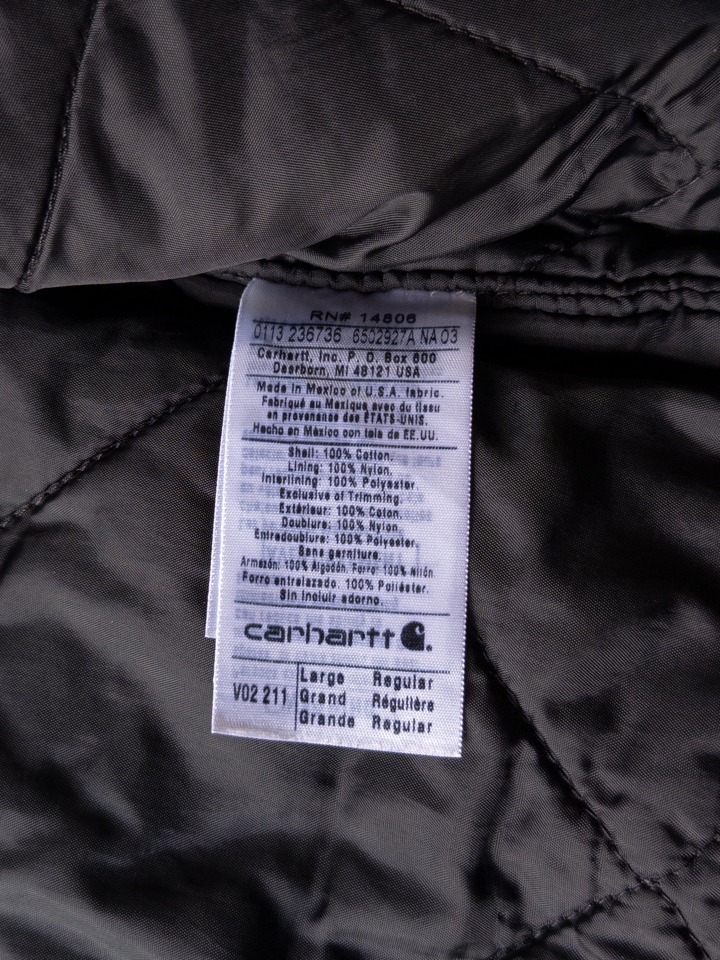 Carhartt Tan Canvas Quilt Lined Vest - Large