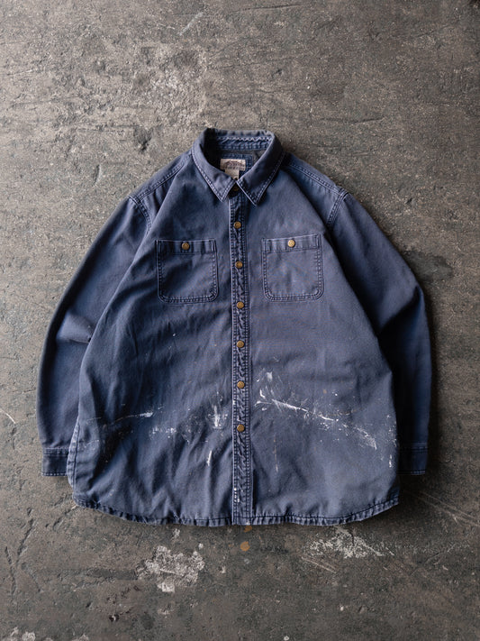 Vintage 2000s L.L. Bean Katahdin Faded Distressed Work Shirt Jacket - XXL