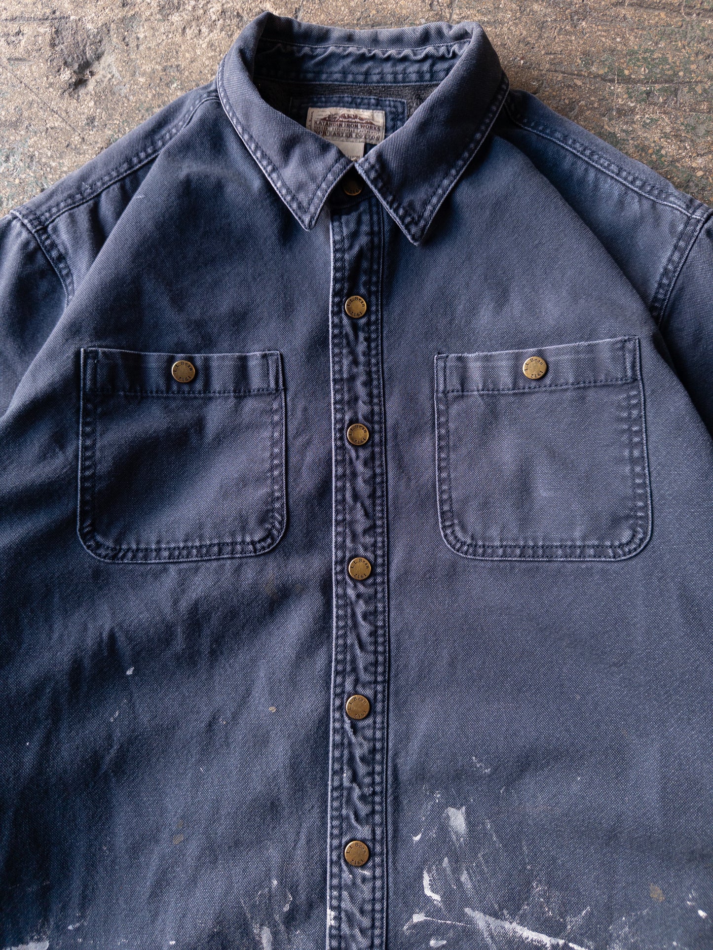Vintage 2000s L.L. Bean Katahdin Faded Distressed Work Shirt Jacket - XXL