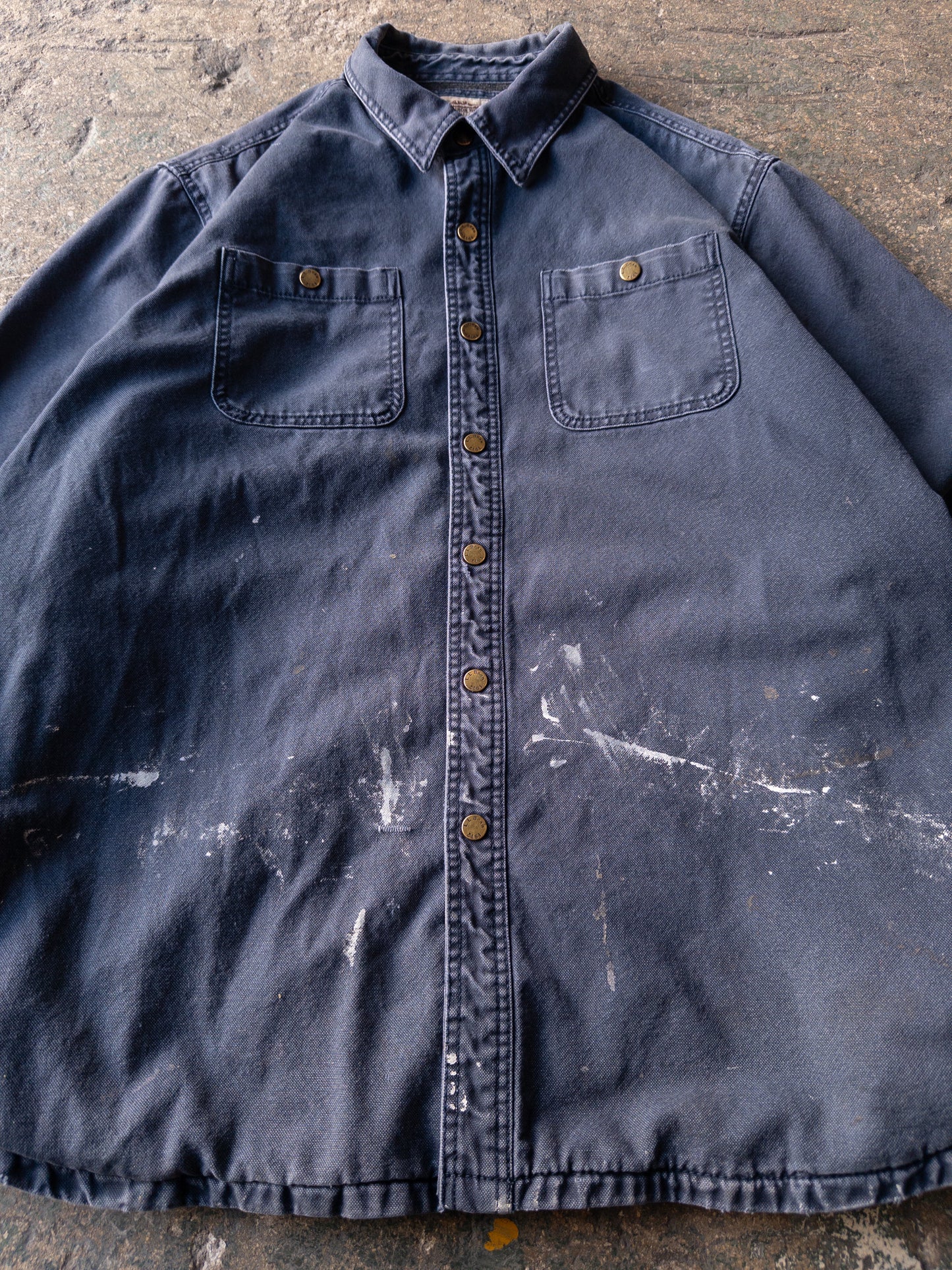 Vintage 2000s L.L. Bean Katahdin Faded Distressed Work Shirt Jacket - XXL
