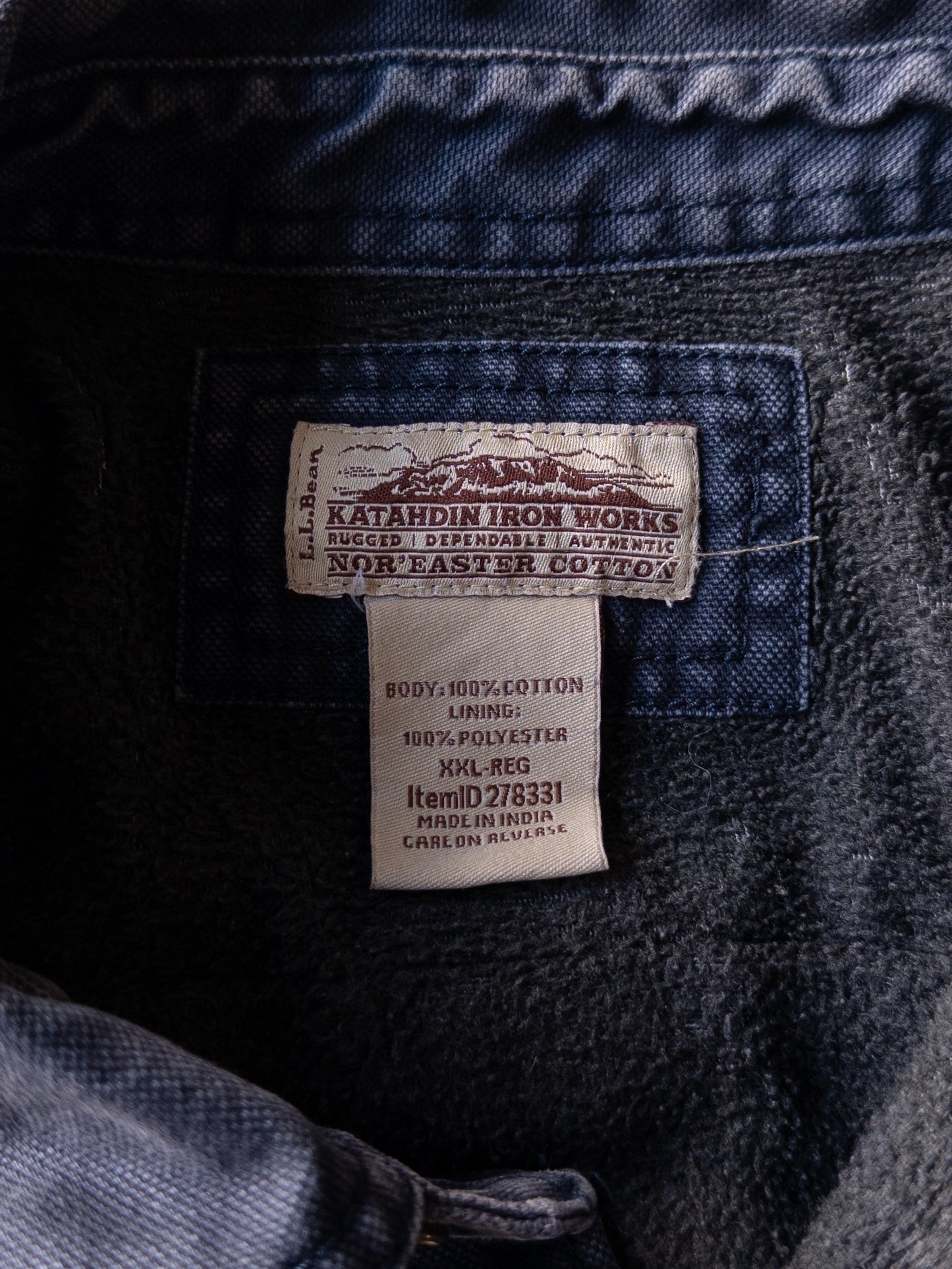 Vintage 2000s L.L. Bean Katahdin Faded Distressed Work Shirt Jacket - XXL