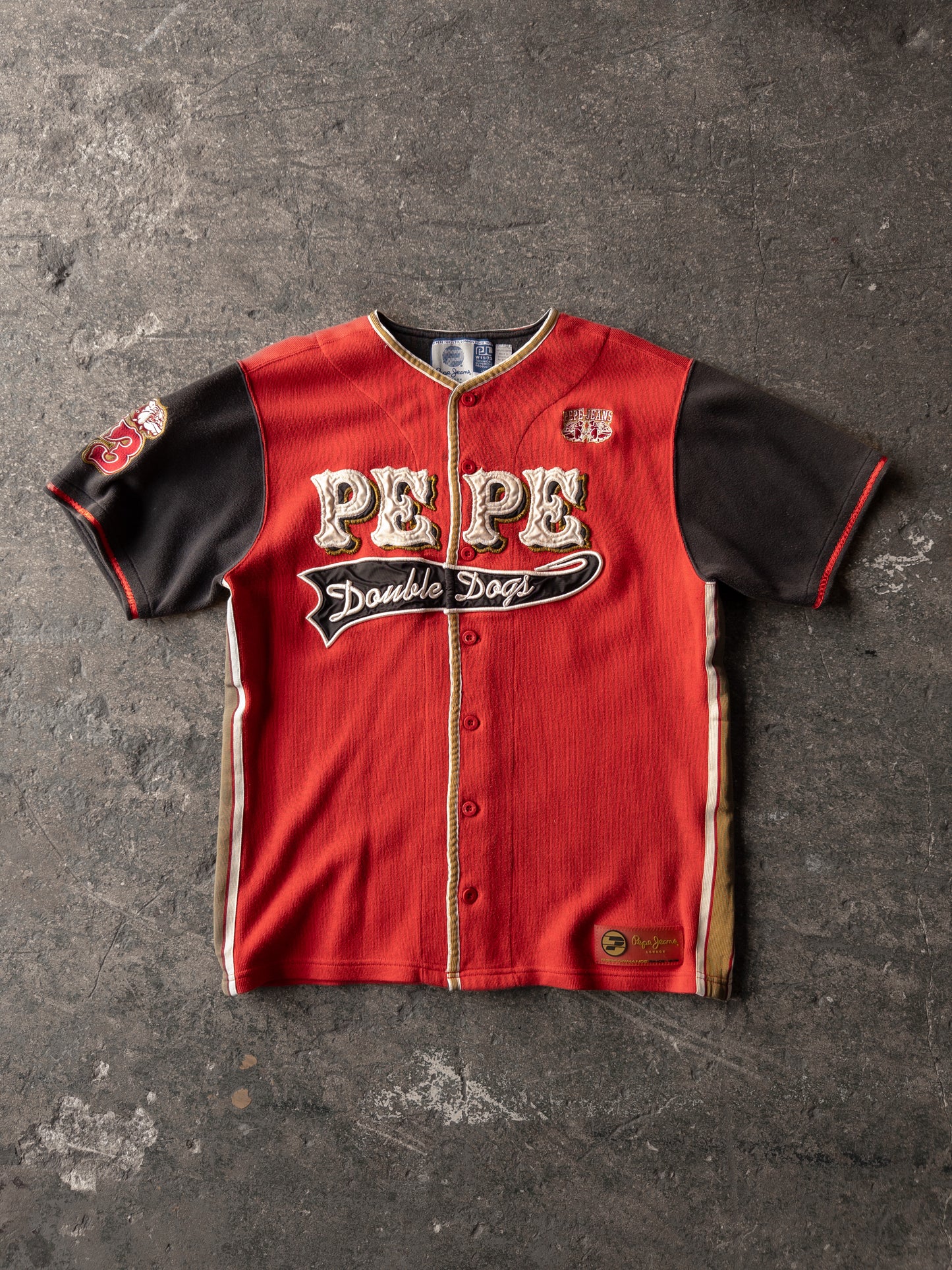 Vintage 2000s Pepe Jeans Embroidered Baseball Jersey - Large