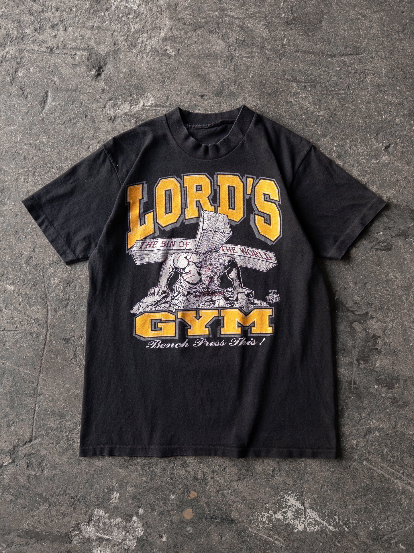 Vintage 90s Lord's Gym Jesus Tee - Large