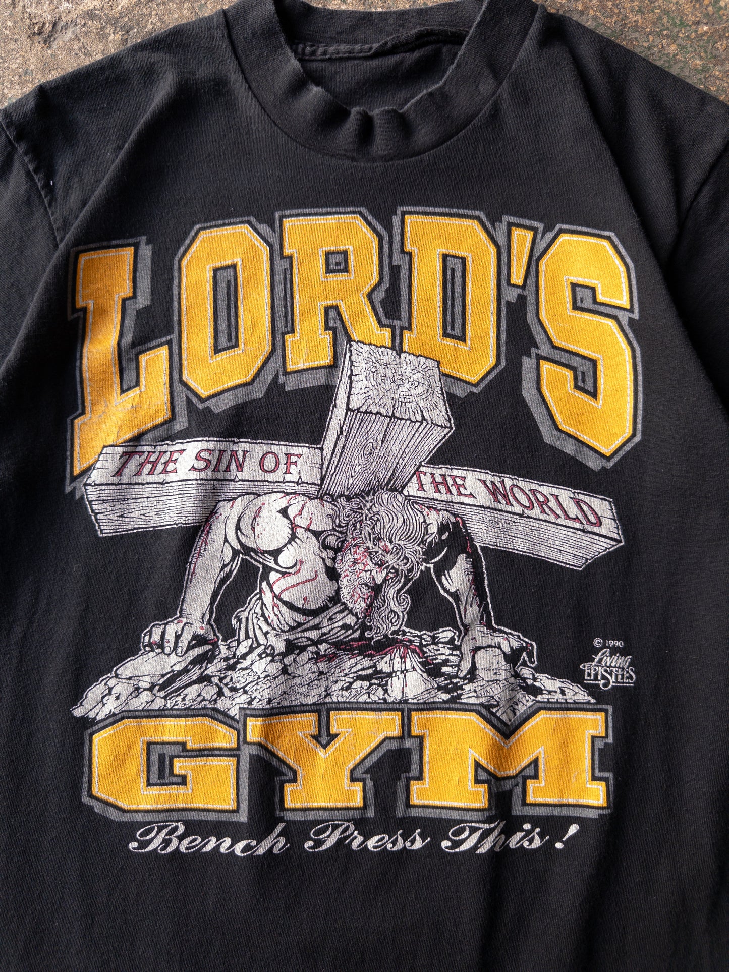 Vintage 90s Lord's Gym Jesus Tee - Large
