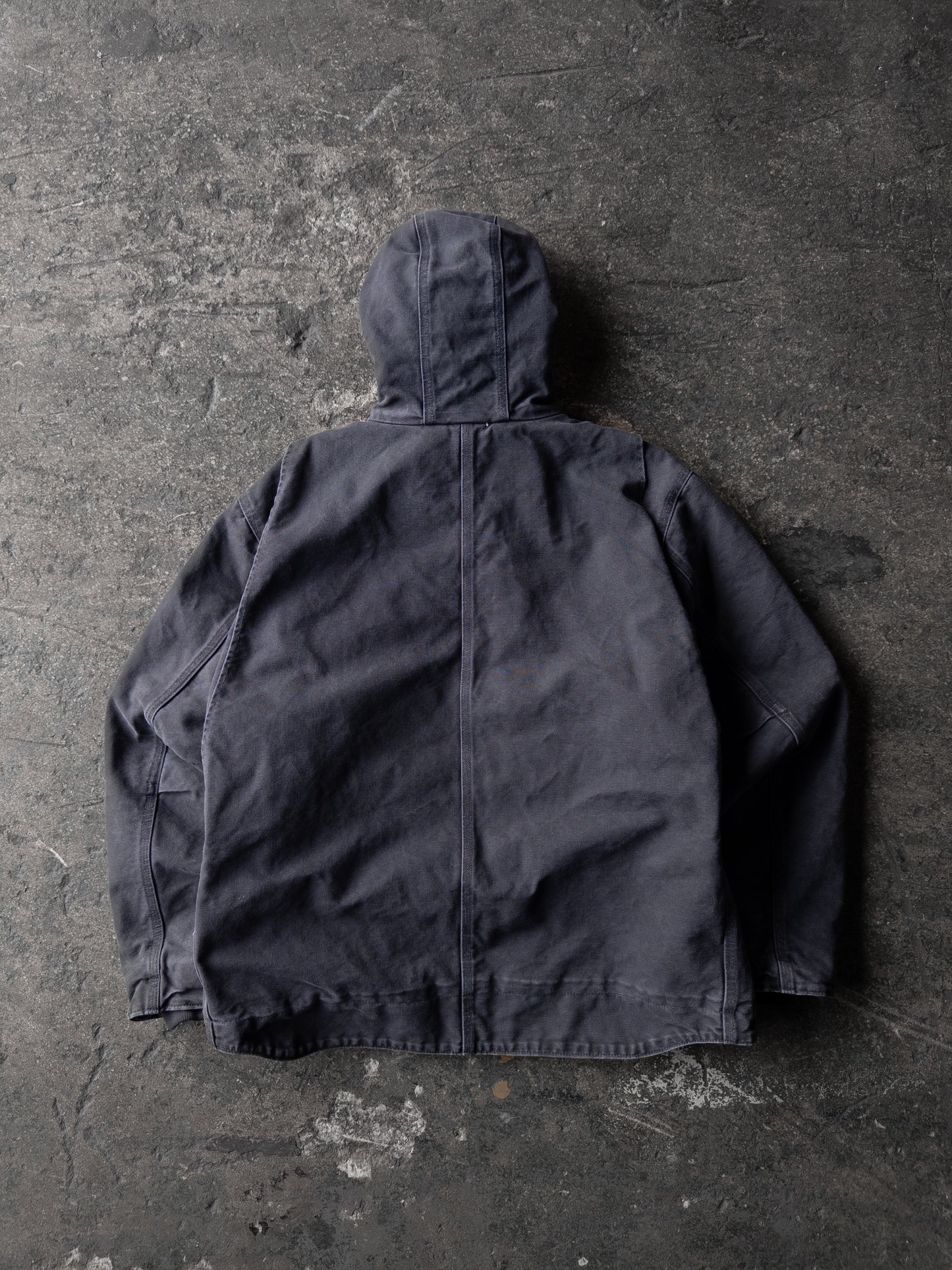 Carhartt Gray Sherpa Lined Hooded Work Jacket - XL