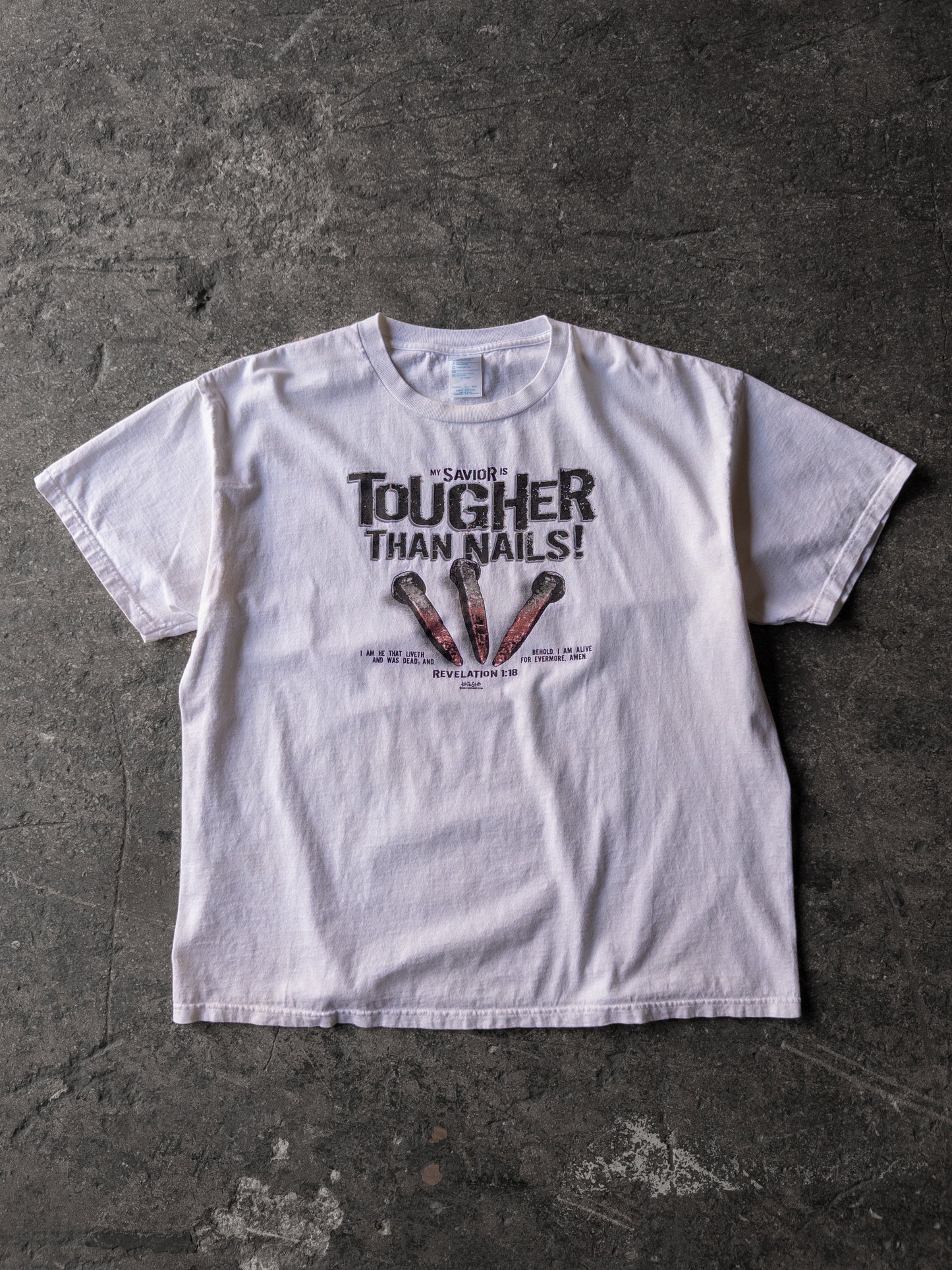 Vintage 2000s Tougher Than Nails Jesus Tee - XL