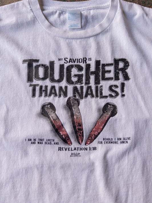 Vintage 2000s Tougher Than Nails Jesus Tee - XL
