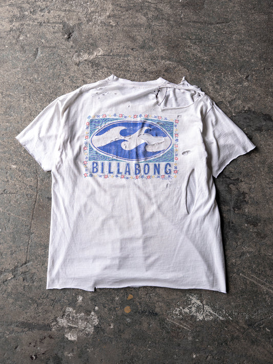 Vintage 90s Billabong Thrashed Surf Tee. - Large