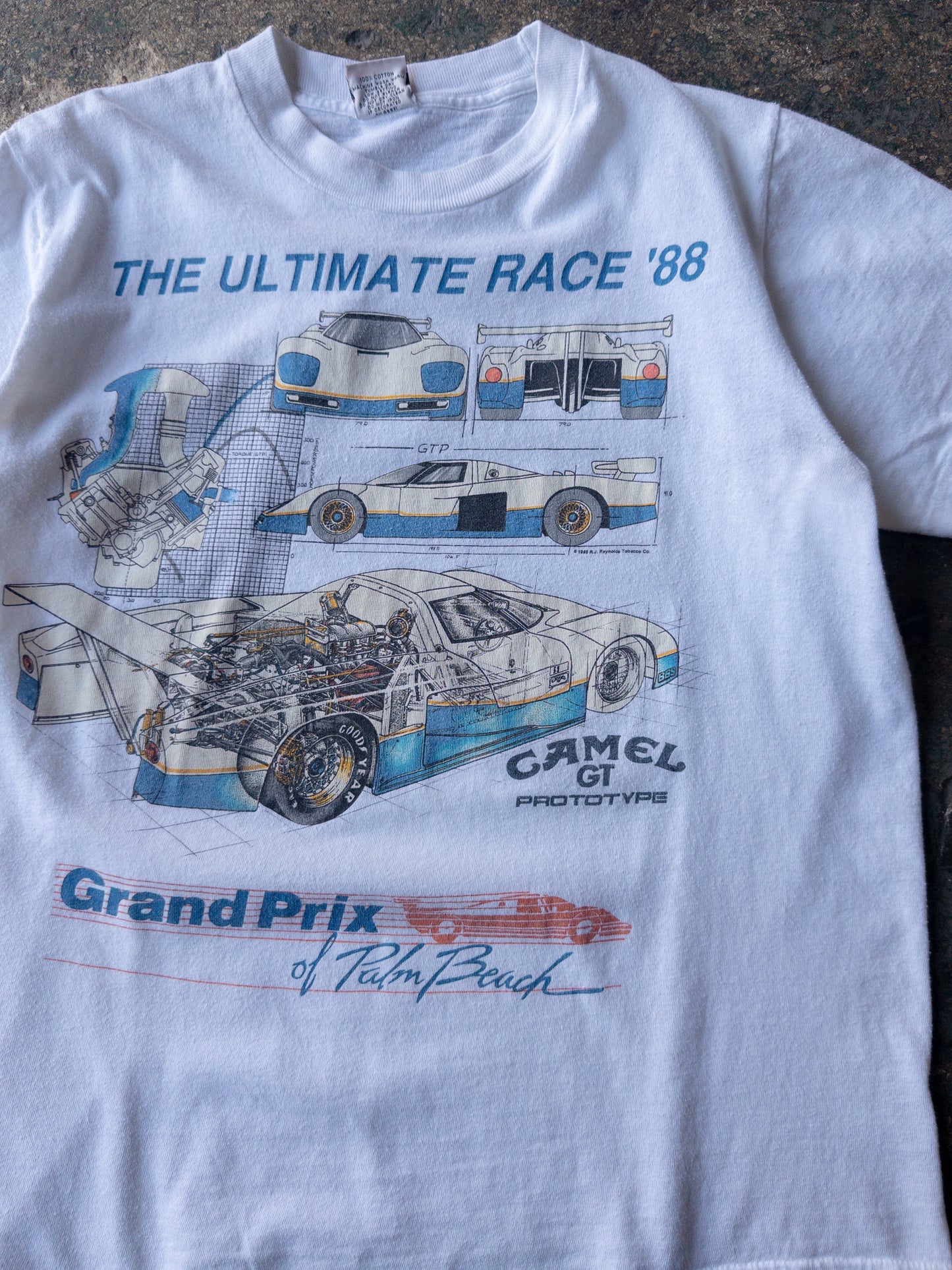 Vintage 80s Grand Prix Camel GT Tee - Medium