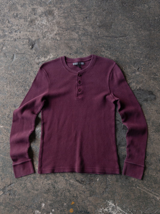 Vintage 2000s Old Navy Burgundy Thermal - Medium