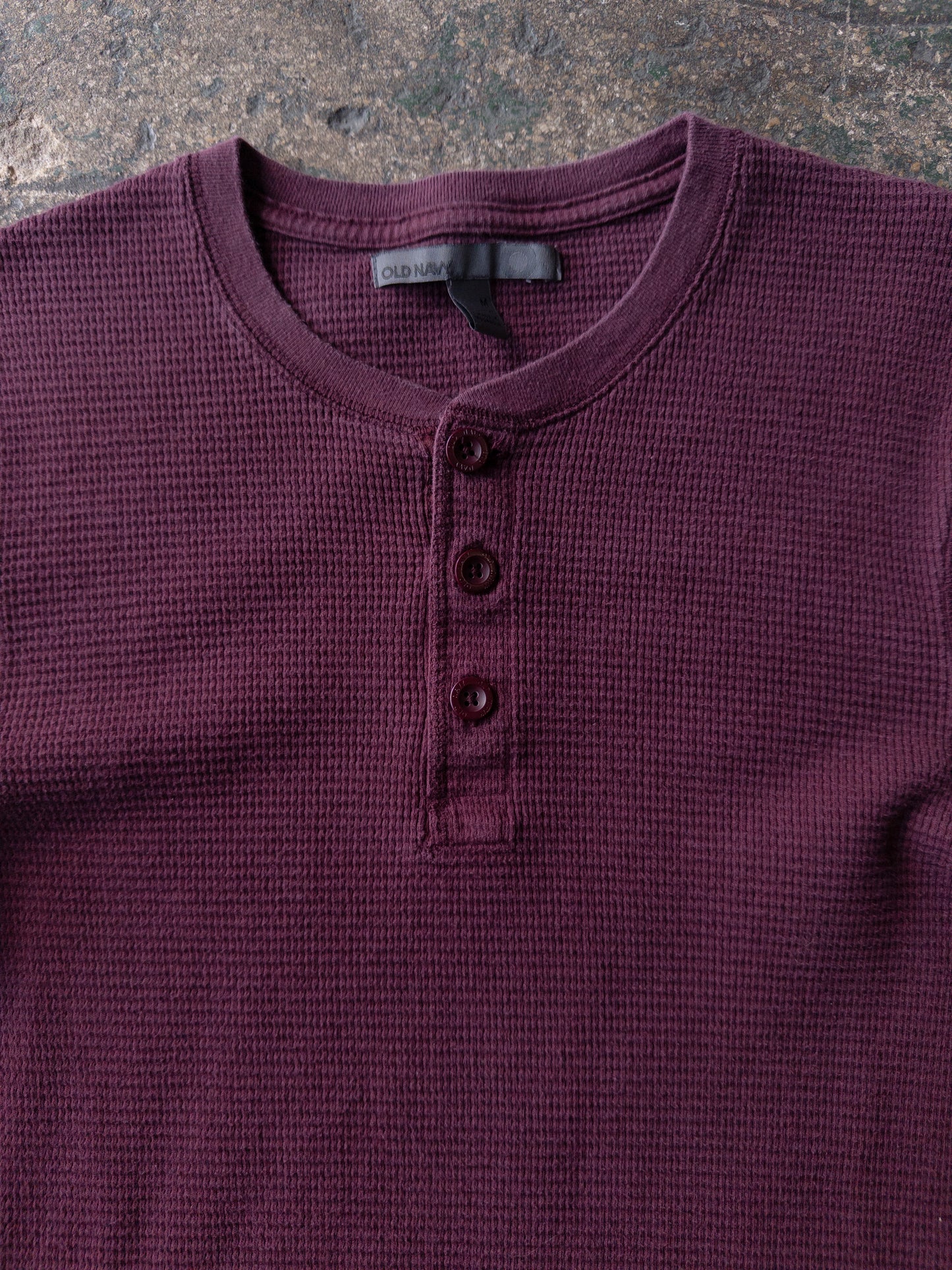 Vintage 2000s Old Navy Burgundy Thermal - Medium