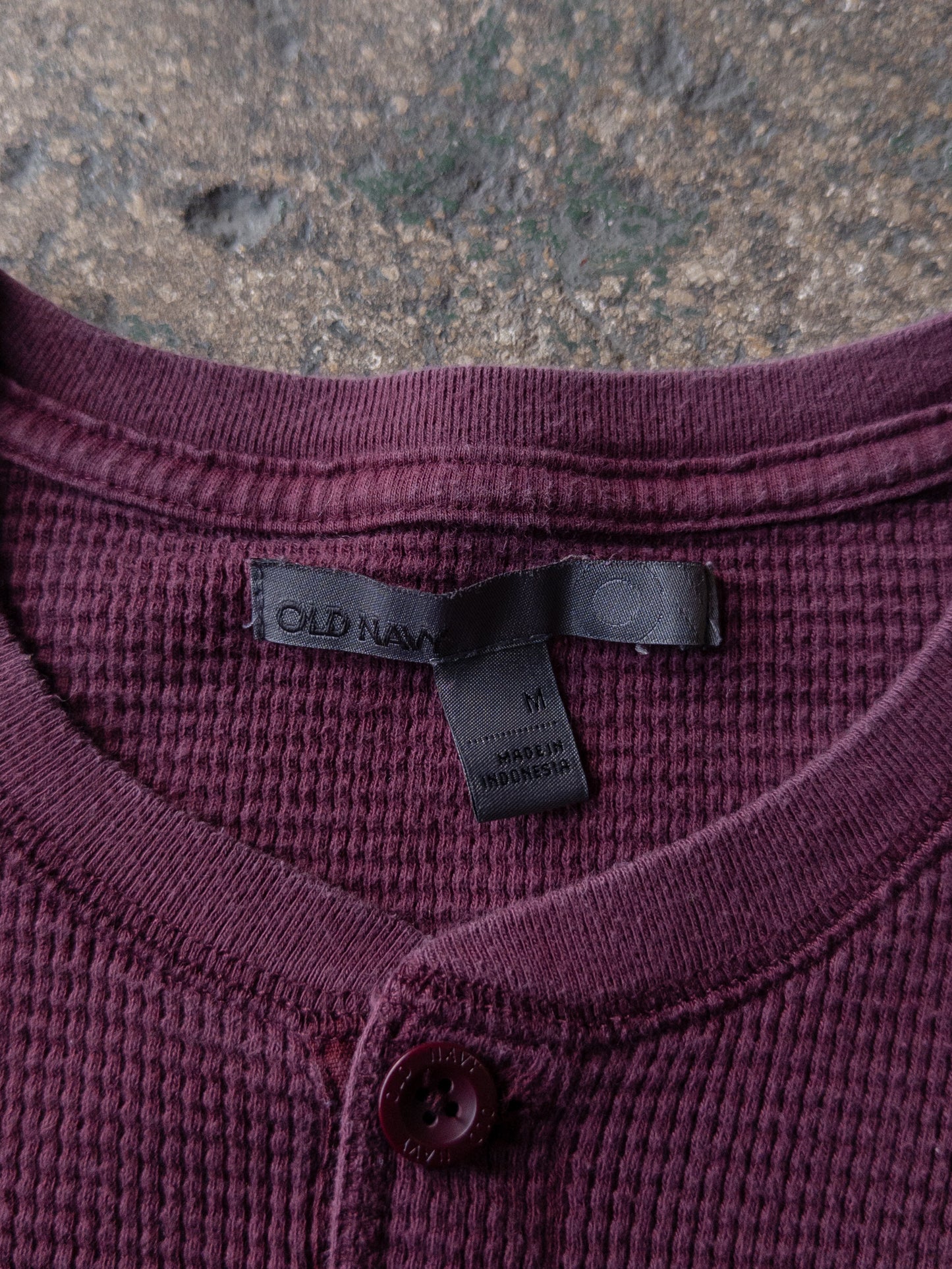 Vintage 2000s Old Navy Burgundy Thermal - Medium