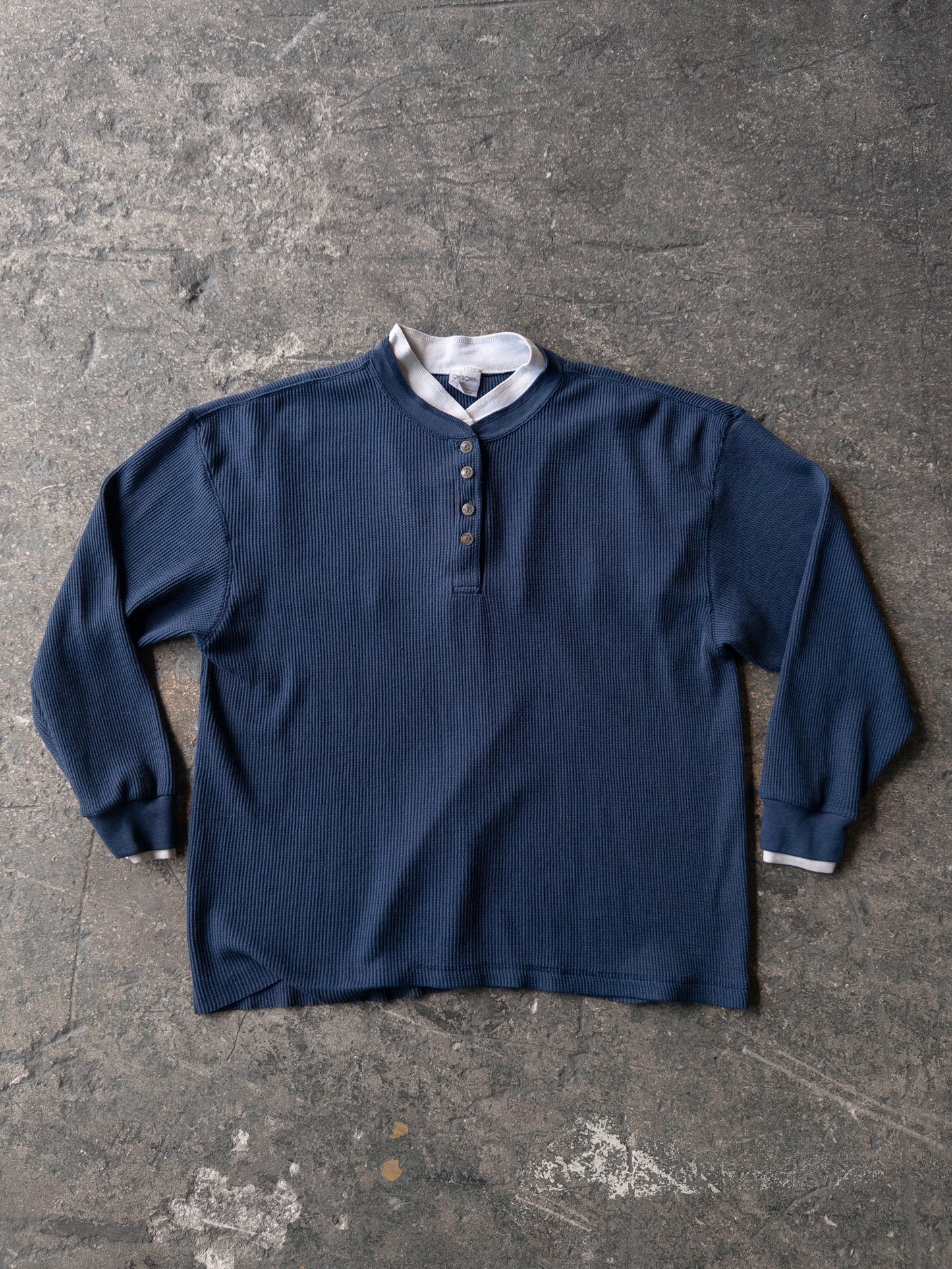 Vintage 2000s Cherokee Two Tone Blue Thermal - XL