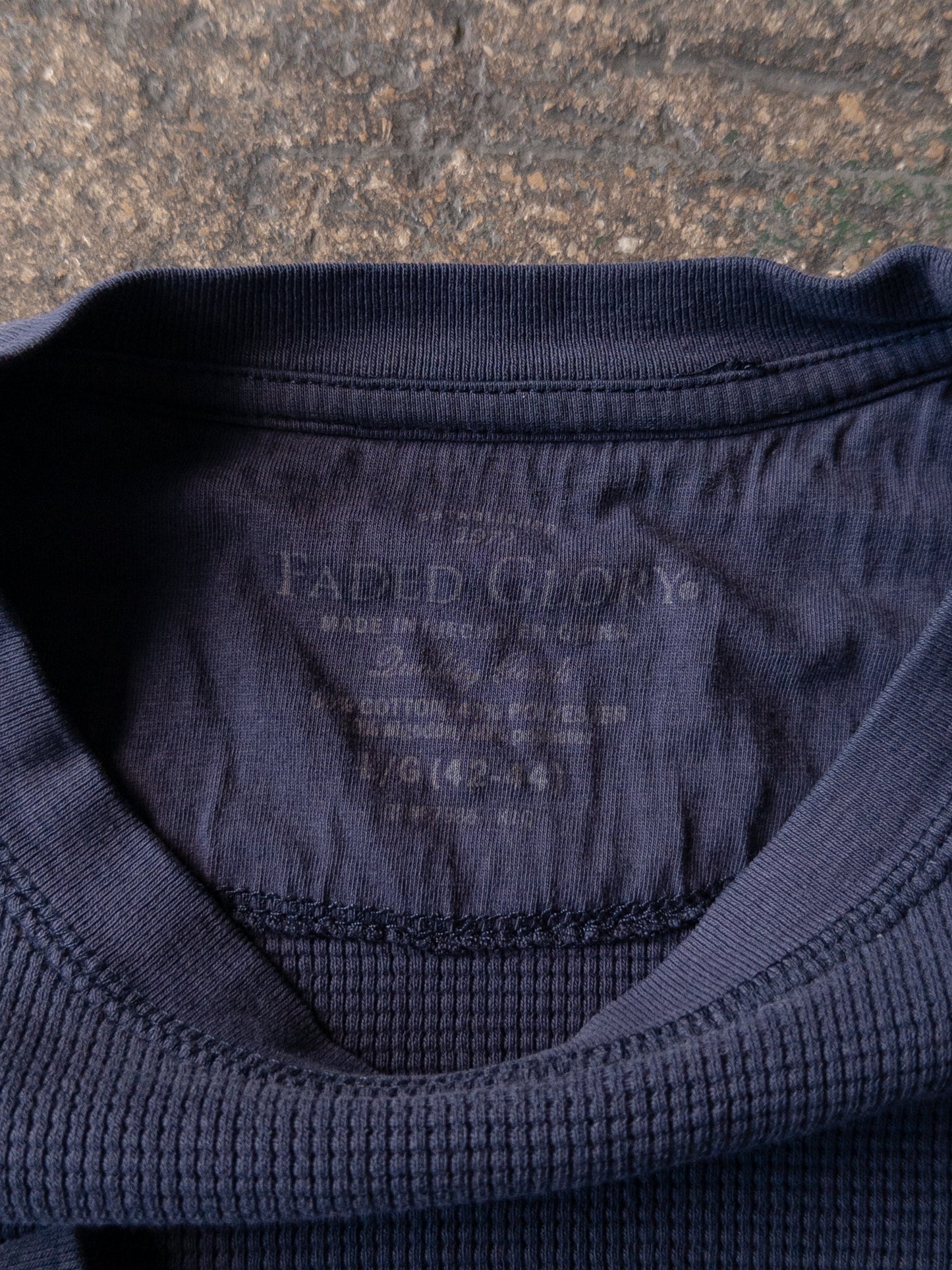 Faded Glory Navy Blue Thermal - Large