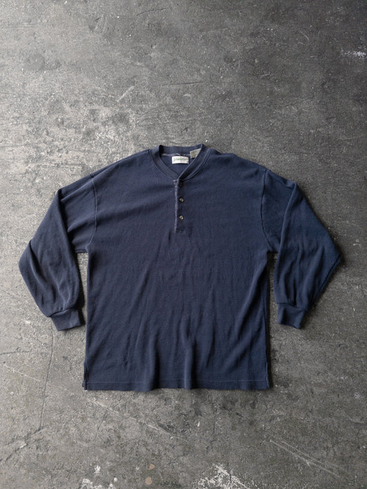 Vintage 2000s St. Johns Bay Navy Blue Thermal - Large