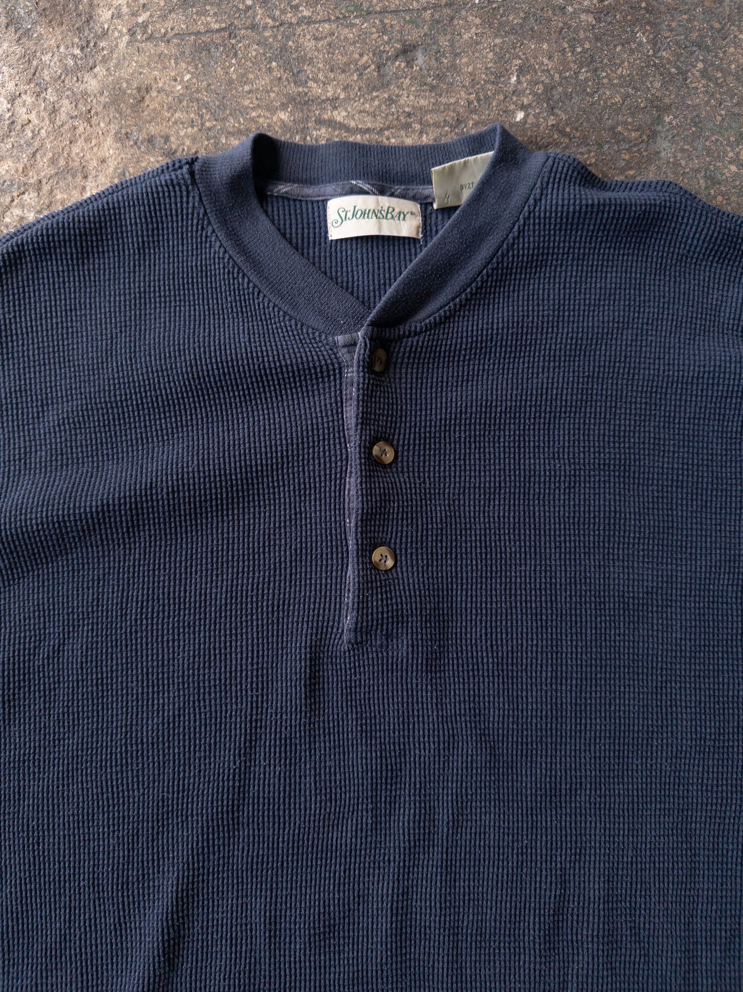 Vintage 2000s St. Johns Bay Navy Blue Thermal - Large