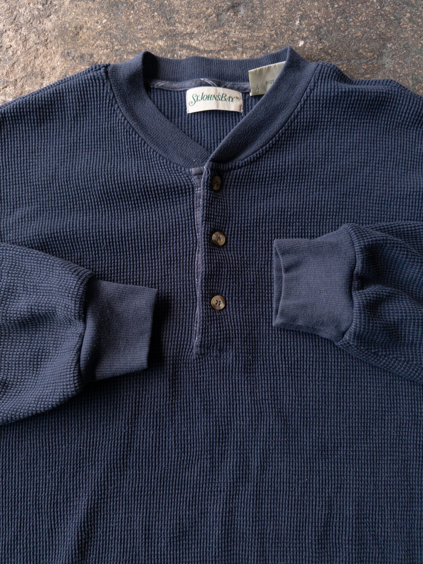 Vintage 2000s St. Johns Bay Navy Blue Thermal - Large